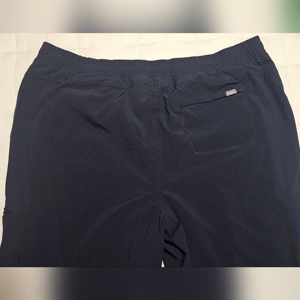 Women's Eddie Bauer Fleece Lined Pants: Nany w/Navy/Green Plaid Fleece: Size- 16 - Picture 10 of 11